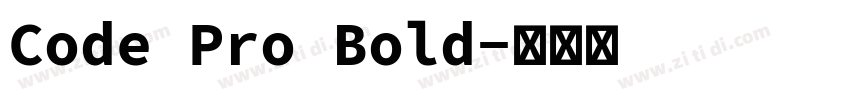 Code Pro Bold字体转换